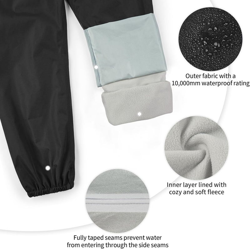 Dreammonkey Kids Snow Pants - Waterproof, Fleece Lined, Windproof & Thermal Insulated Ski/Snow Play Pants for 2T-14Y - Image 3